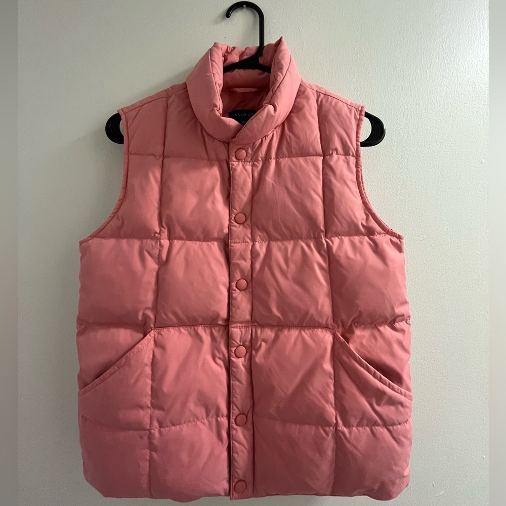 Down Filled Pink Quilted Puffer Vest